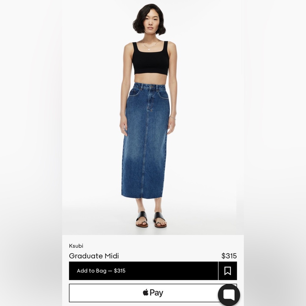 Ksubi Graduate Midi Skirt